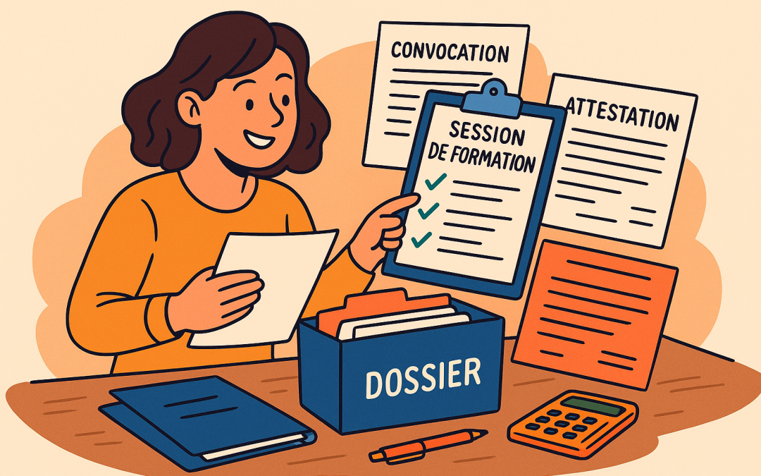 Quels documents doivent figurer dans le dossier administratif de chaque session de formation ?